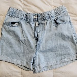 Light blue jeans shorts